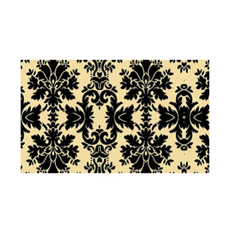 Tapete de fibra de coco 43x73cm branco e preto Coisas e Coisinhas