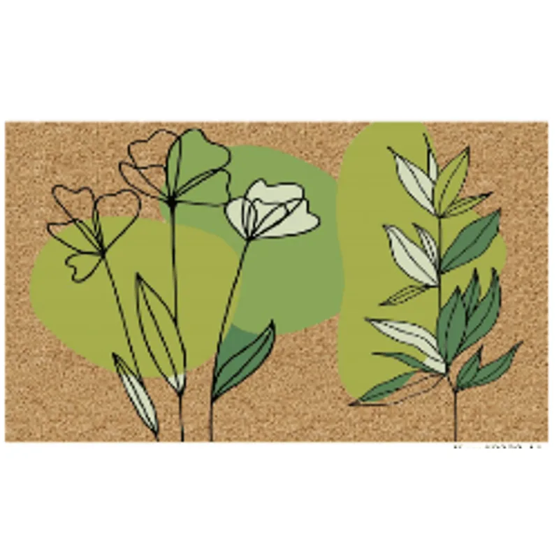 Capacho Folhagem Fibra Natural 40X60 Coisasecoisinhas