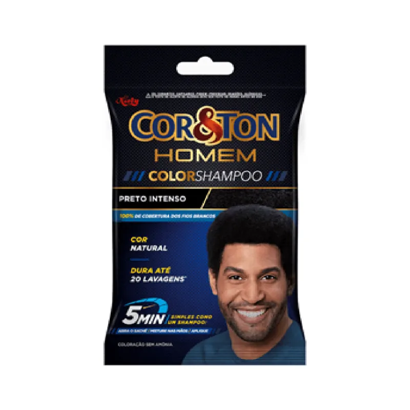 Tinta Cor&Ton Niely Homem Preto 1.0 - Cor&Ton - Dermo E Beleza