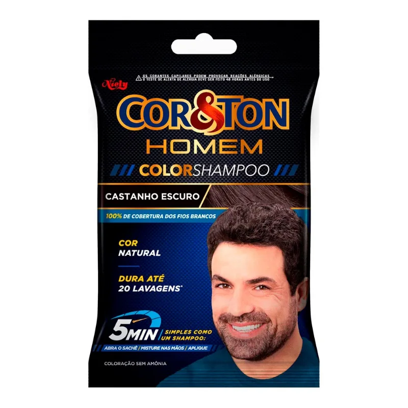 Shampoo Tonalizante Cor&Ton Castanho Escuro 1 Unidade