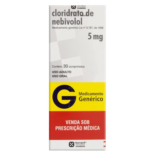 CLORIDRATO DE NEBIVOLOL 5MG TORRENT PHARMA CAIXA 30 COMPRIMIDOS - PHARMA