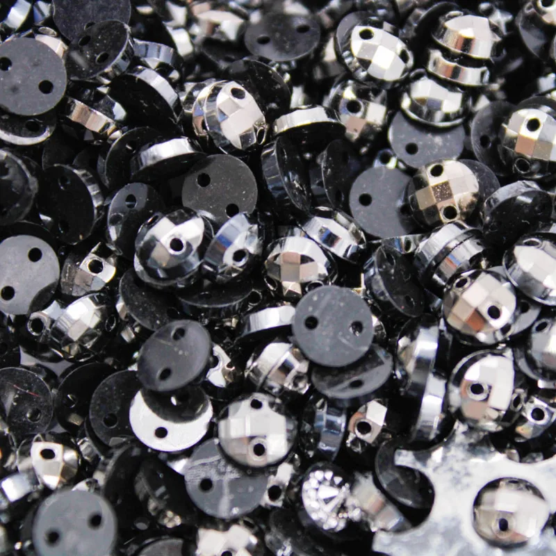 CHATON PARA COSTURA REDONDO GLOBINHO 06MM EM ACRILICO COM 50GR 036B - Metal Gun 036