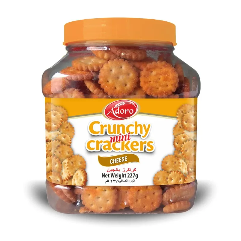 Biscoito Crunchy Mini Crackers Queijo Adoro 227g