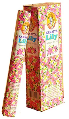 Lily Incense Sticks From India Made From Natural Scented Oil Great For Yoga, Meditation, Prayer, Home Fragrance, And As Air Purifier Kanaiya Brand By Tikkalife - KANAIYA