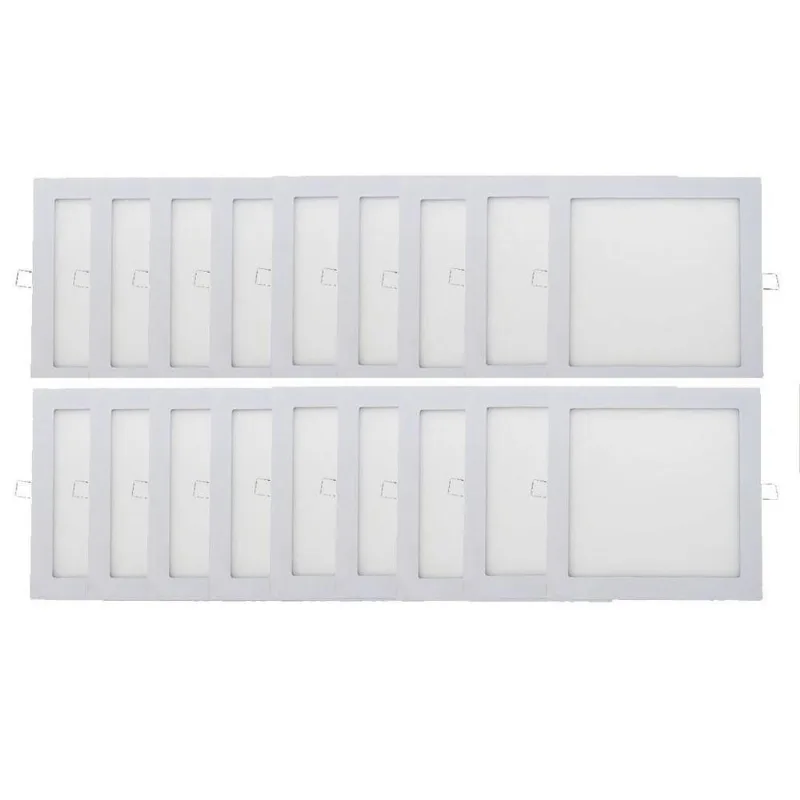 Plafon Painel LED de Embutir Kit 18 Downlight 18W Luz Fria 6500K Branco Annly Leds