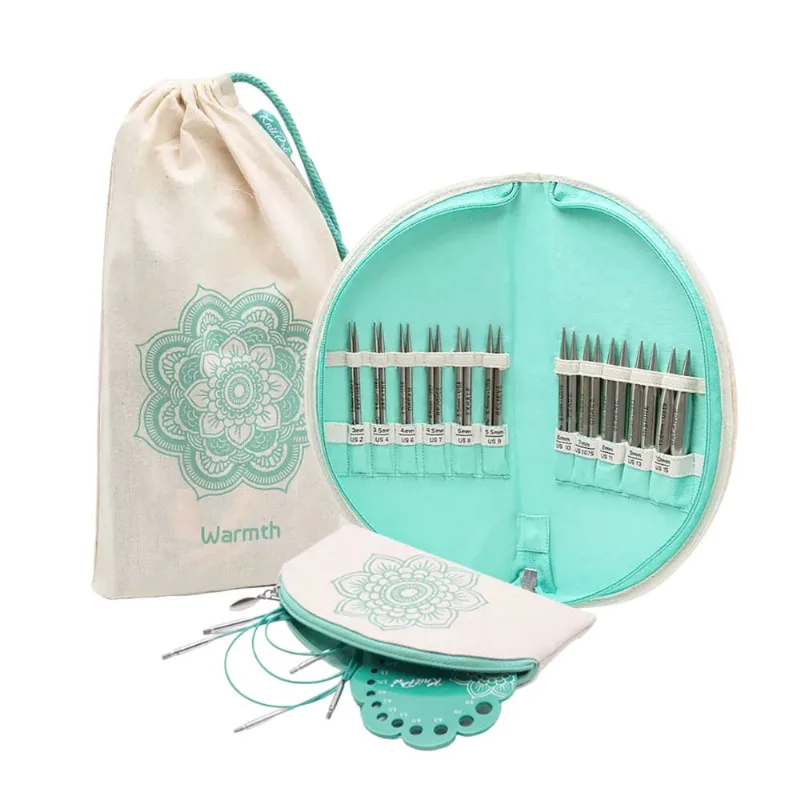 Kit Agulhas Circulares Intercambiável KnitPro Mindful 78pçs