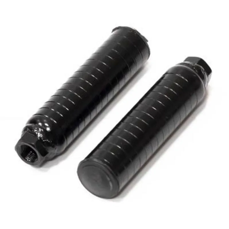 Par Pedaleira Preto Apoio Trolhinha Bike bmx Eixo 9mm