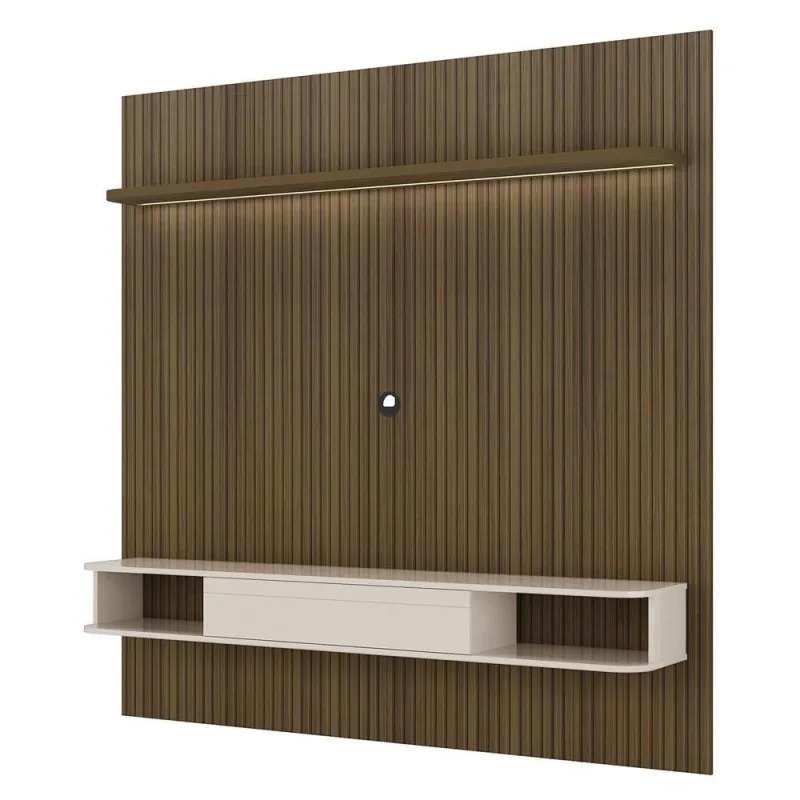 Painel Suspenso Tv 75 Pol 183 Cm 4585 Arly Pinho Ripado Off White - OUTRAS - Móveis