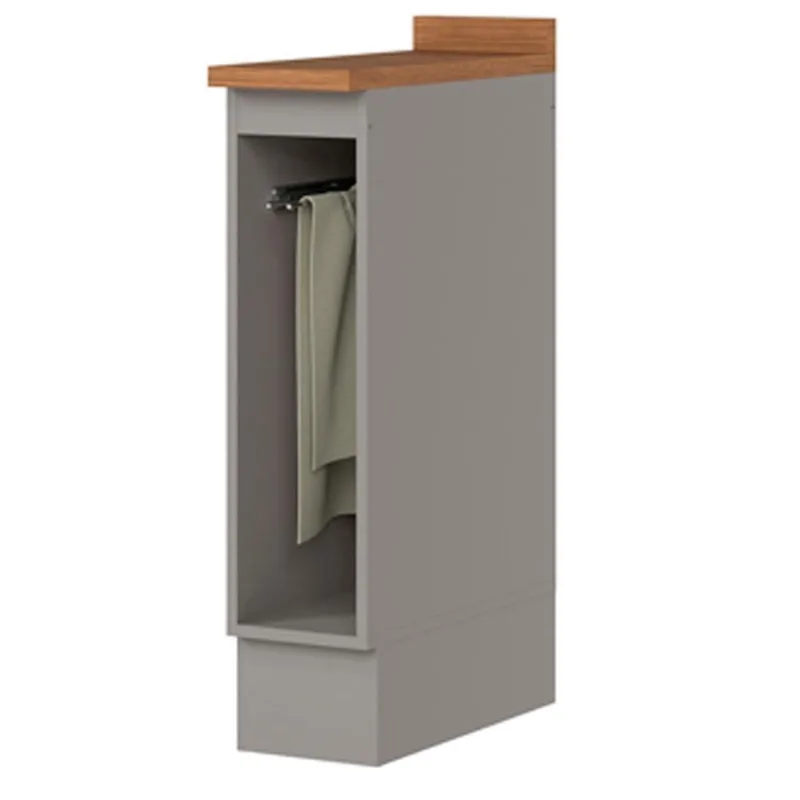Balcao Porta Toalha Tampo 20 Cm C362 Americana Cinza Nature Henn Cinza Nature