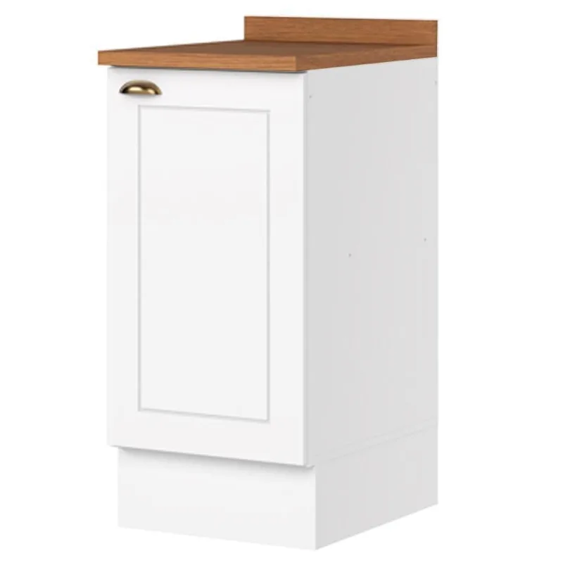 Balcao Com Tampo 1 Porta 40cm Americana Branco Nature Henn Branco Nature