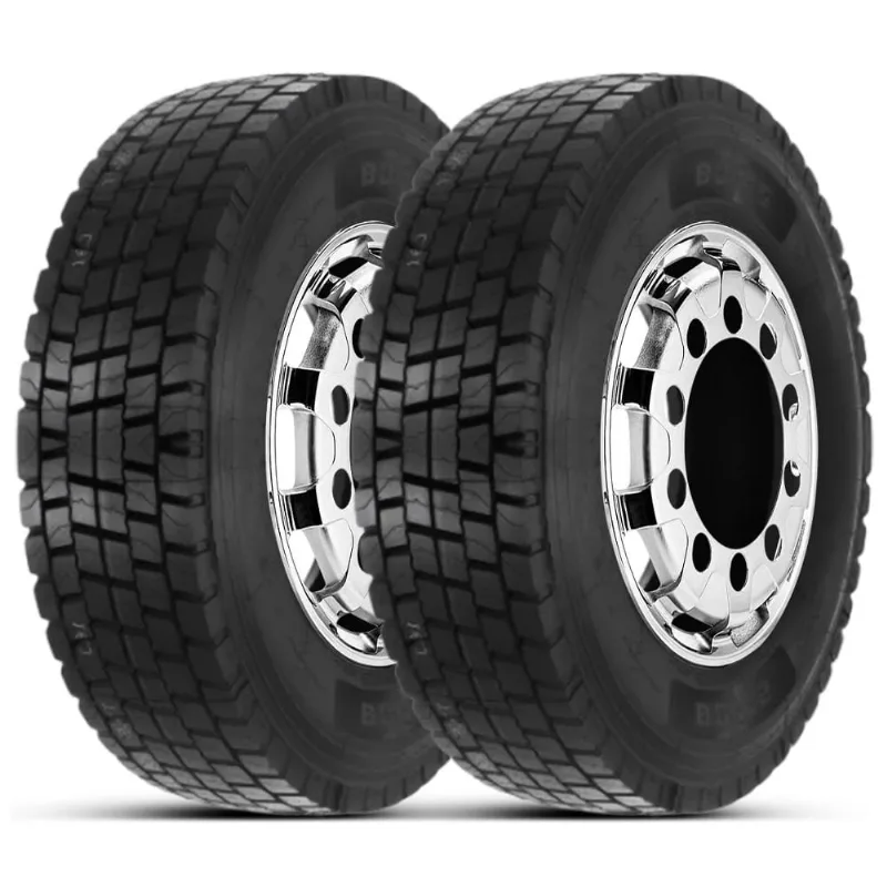 2 Pneu Aro 22.5 295/80R22.5 Blacklion BD175 152/149M 18PR