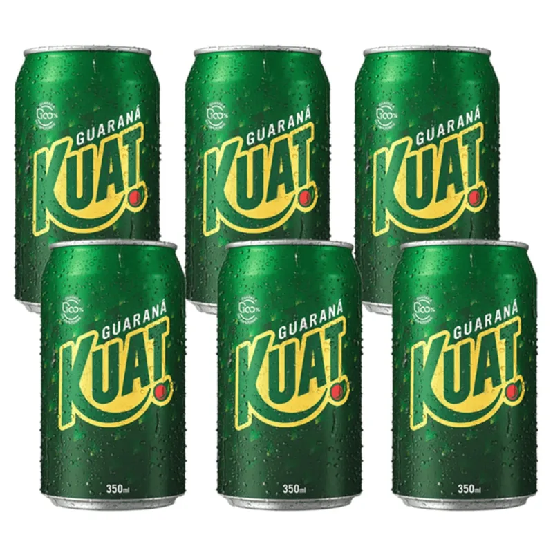 Refrigerante de Guaraná Kuat Pack com 12 Unidades de 350ml Cada