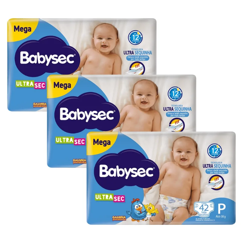 Fralda Babysec Ultrasec P 126 Unidades