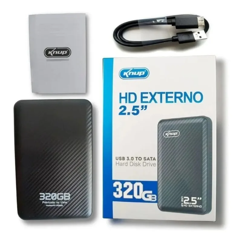 Hd Externo 320gb Portátil Usb 3.0 Para Ps4 Ps5 Xbox Pc Novo