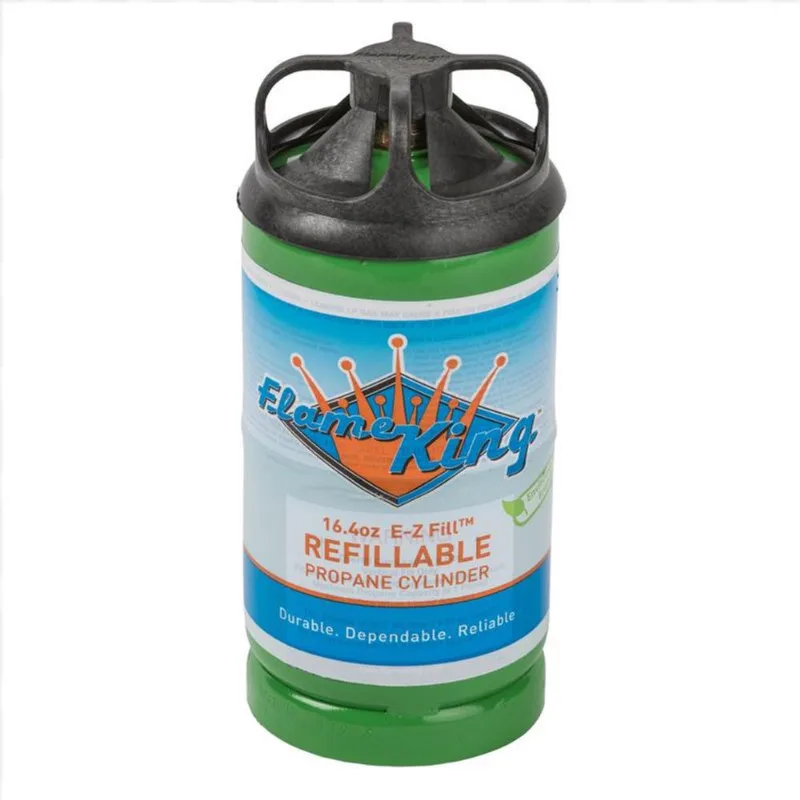 Refil De Tanque Lp Flame King Steel 500 Ml 2 Kg 16,4 Onças Verde