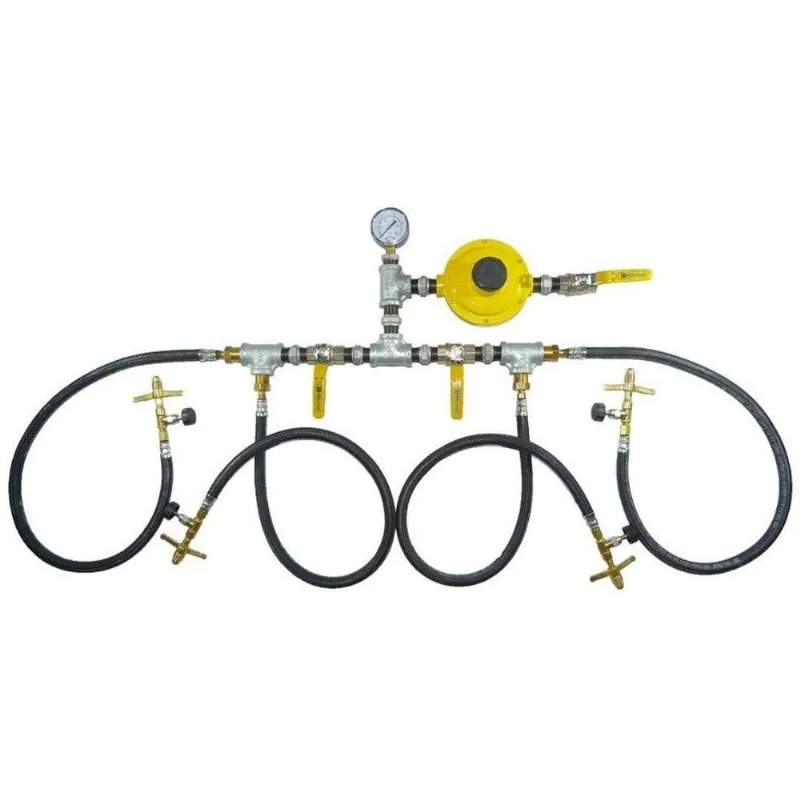 Kit Central Gás Pig Tail 1,00mt Para 4 P-13 12kg/h B/pressão