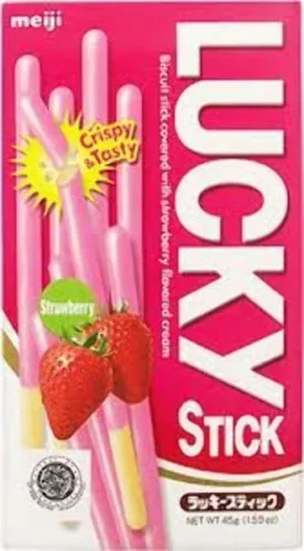 Biscoito Meiji Lucky Morango - MEIJI