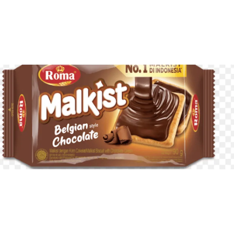 BISCOITO ROMA MALKIST 90G-PC BELGIAN CHOCOLATE