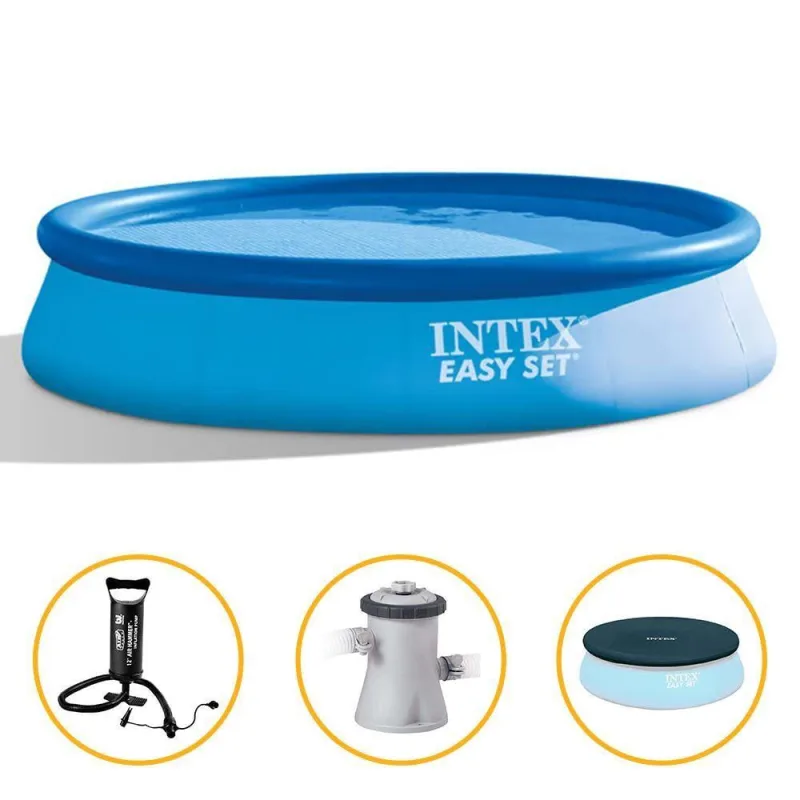 Kit Piscina Inflável 5.621 Litros + Filtro 110v Capa Bomba Intex - Intex - Casa E Construção