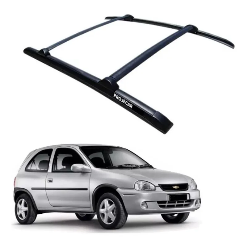Rack Bagageiro Teto Modelo Corsa Wind Preto Preto Especifico