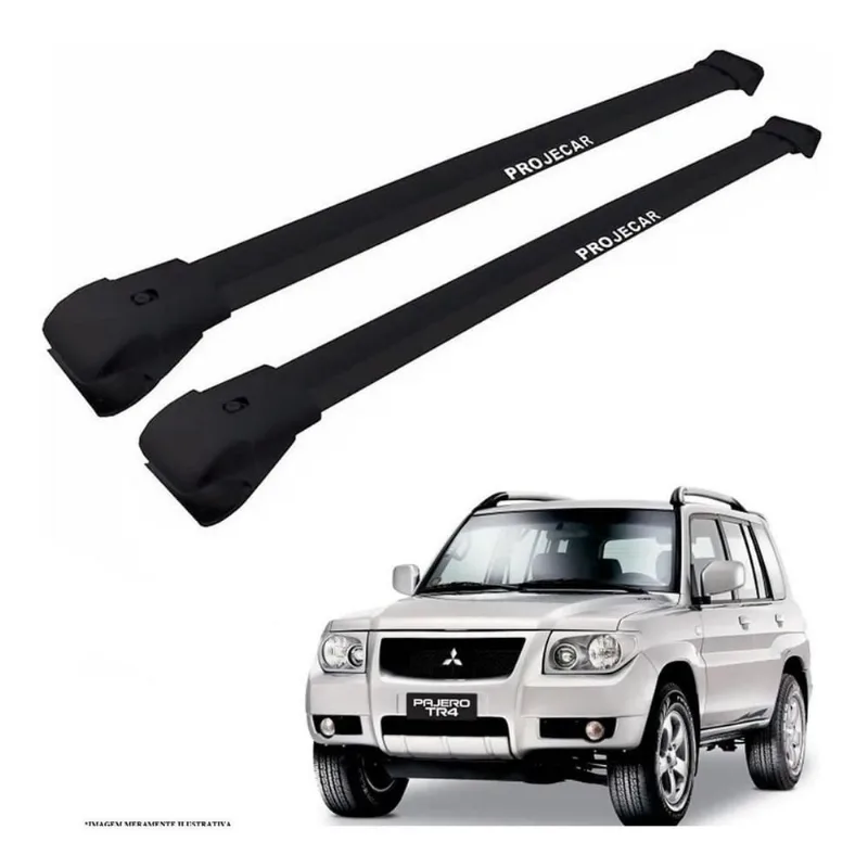 Rack Travessa Teto Pajero Tr4 Mitsubishi 2006 A 2009 Preta Preto Especifico