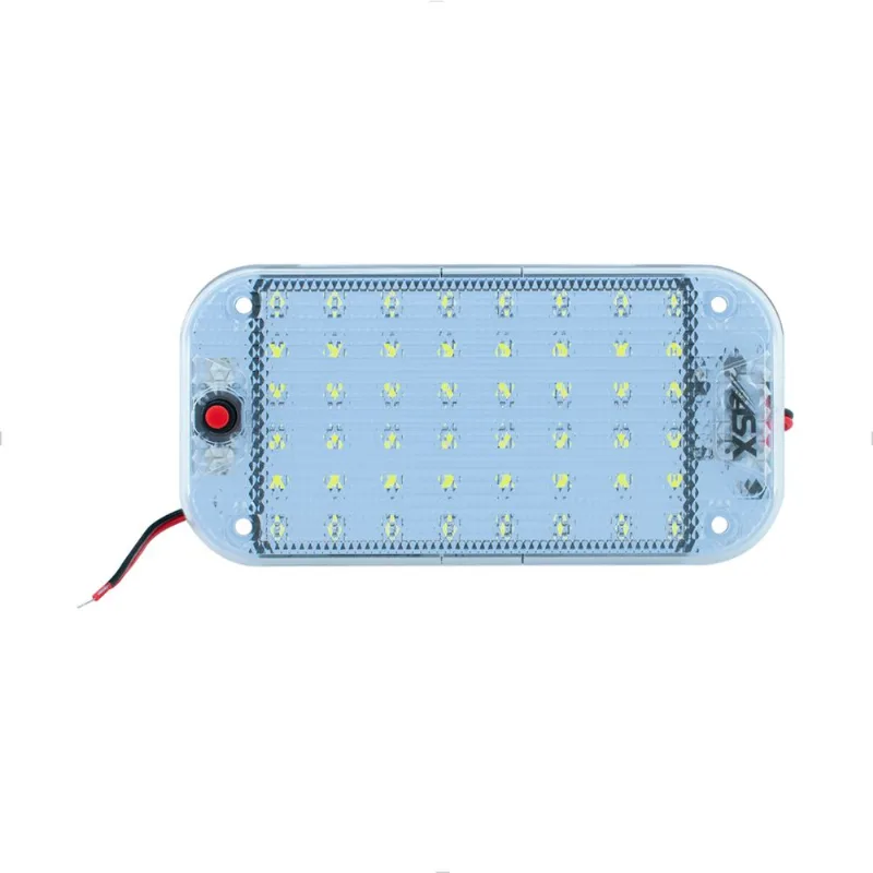 Luminaria LED 12V 24V 8W 15cm Baú Cristal com Interruptor Anxt