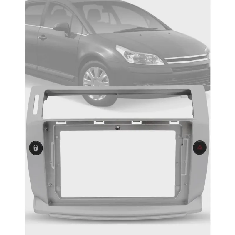 Moldura Painel 2 Din 9 Polegadas Citroen C4 Pallas 2008 até 2016