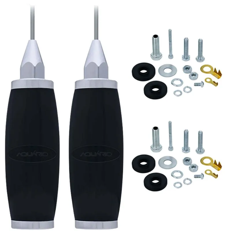 2 Antena Móvel px Marinox 2,70 Metros Radio Amador B-2003p + 2 Kit Parafusos Anti-Furto R-30