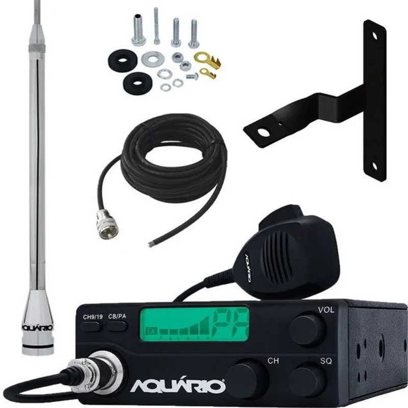 Radio Px 40 Canais Rp-40 Antena Marinox 2,70 Metros Alongador 60cm Cabo 5,5 Metros Suporte Mb Mercedes Benz Bicudo