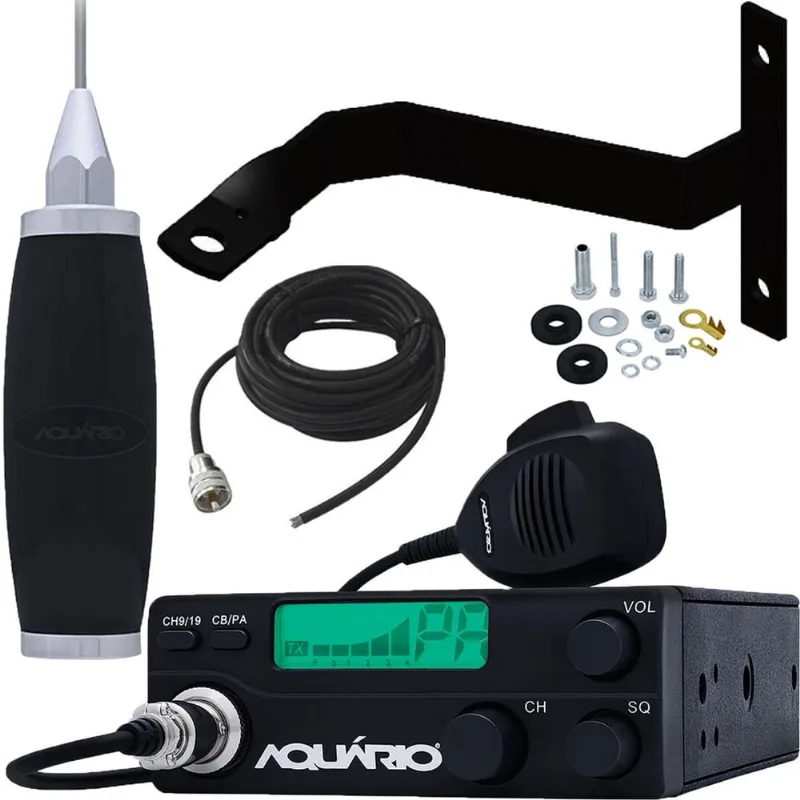 Radio px 40 Canais Rp-40 Antena Móvel 2,70 metros Marinox B-2003p Suporte Volvo nh Ap2327 Parafusos Anti Furto R-30 Cabo 5,5 metros B-3001