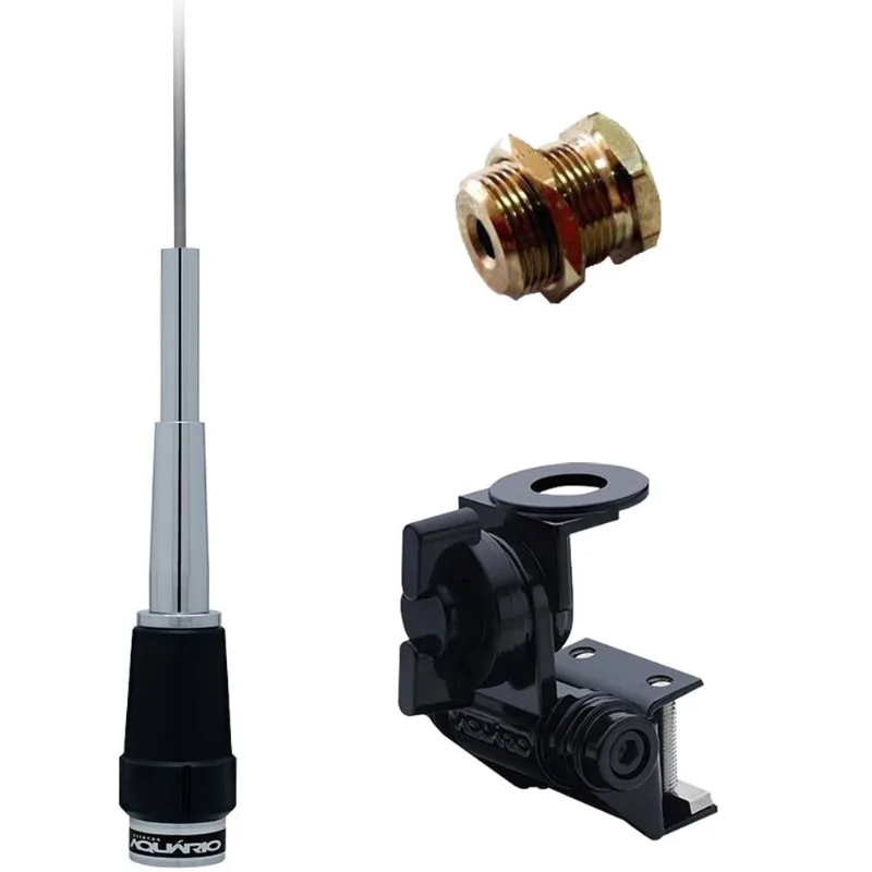 Antena Móvel px 1,62 metros 26-39mhz B-2070 Suporte Bi-articulado Calha M-500 Parafuso de Fixação