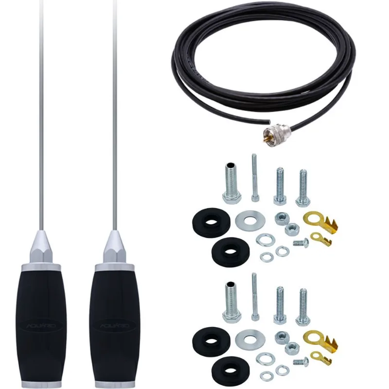 2 Antena Px Marinox Mini Maria Mole B-2005p 1,4 metros + Cabo Coaxial 5,5 metros