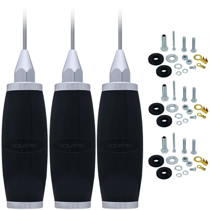 3 Antena Px Marinox Caminhão Radio Amador Marinox 2,7 metros B-2003p + Kit Parafusos Anti-Furto