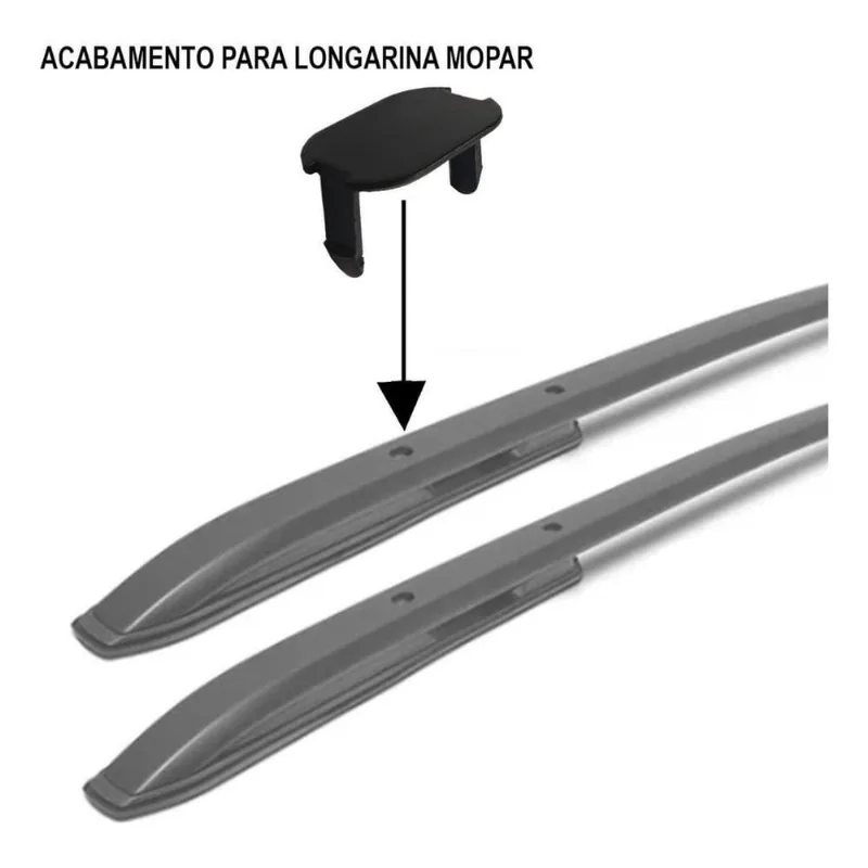 Tampa Acabamento Preto Longarina Original Jeep Renegade Preto Original