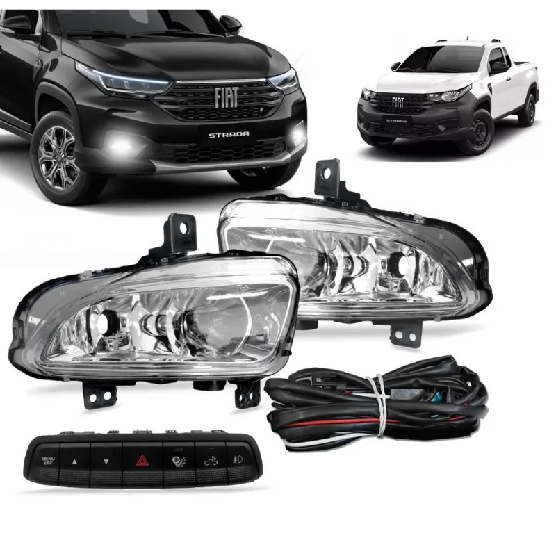 Kit Farol Neblina Milha Strada Endurance 2021 Em Diante Botão Mod Original