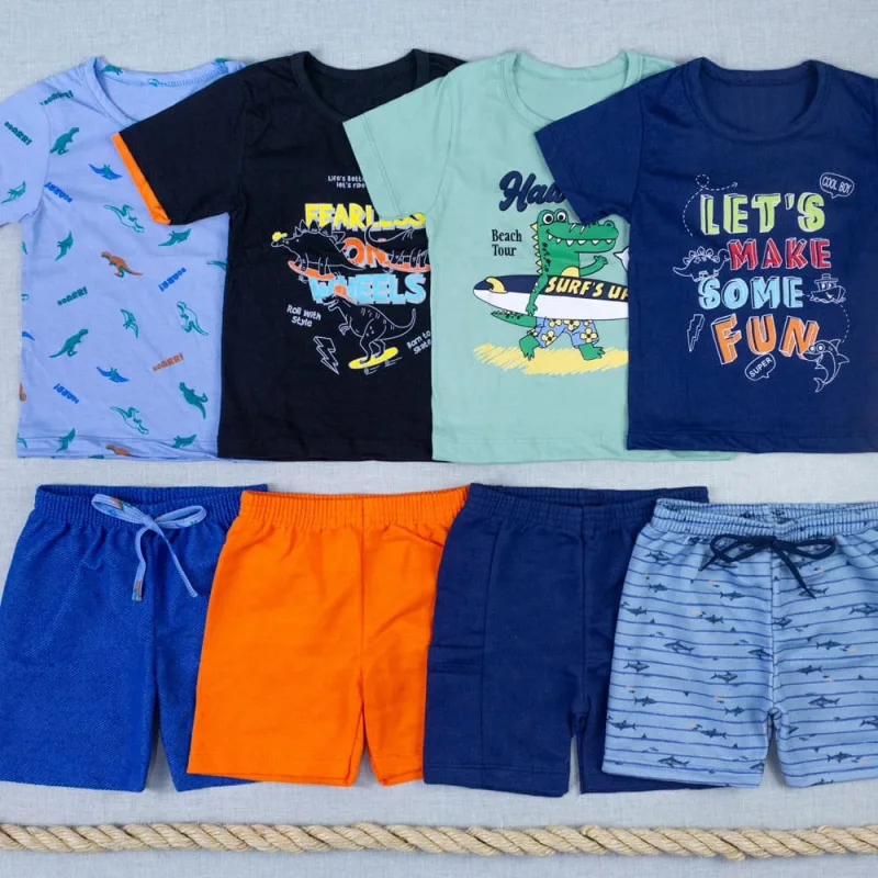 Conjunto Camiseta Estampada E Bermuda Infantil Menino - Fantoni - Moda