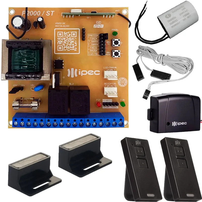 Central Placa Motor Deslizante Peccinin Sensor Fim De Curso Imas Controles Capacitor 12uf