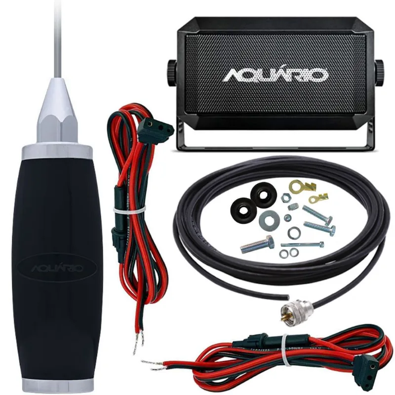 Antena Móvel Px Inox Maria Mole 2,70m Caixa De Som Cabo de Energia Parafusos Anti-Furto Cabo Coaxial 5,5m