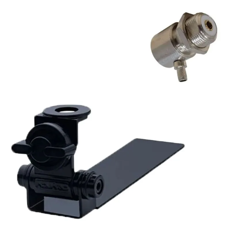 Suporte Bi-Articulado Antena px vhf uhf Dual Band Caminhonete + Conector Cachimbo Uhf Femea