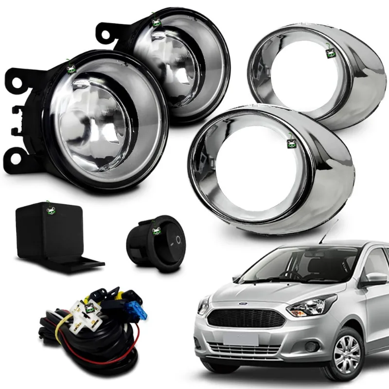 Kit Farol Auxiliar Milha Ka 2015 16 2017 2018 Botao Tic Tac