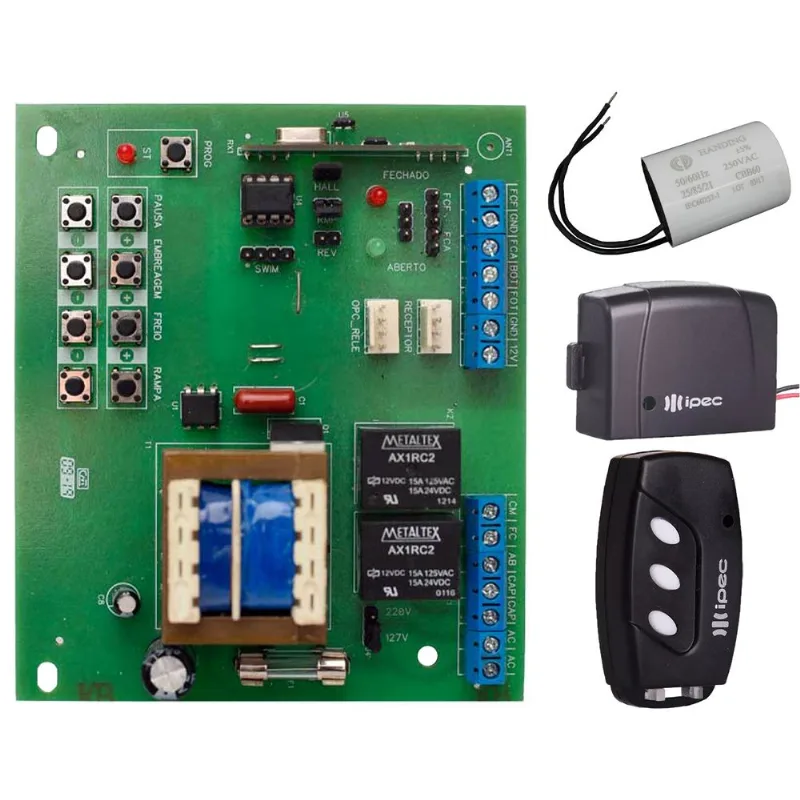 Placa Central Motor X4 Compativel Rossi Mx30 Kxh30fs Kx30fs Sensor Hall Reed Switch Controles Tx Car Capacitor De Partida 12uf 220v