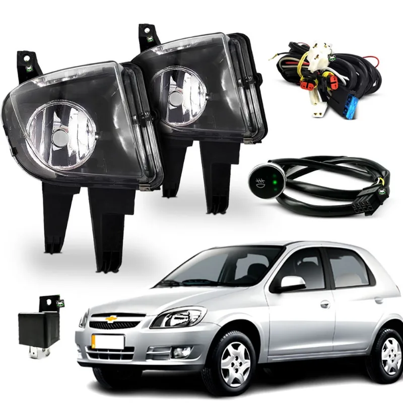 Kit Farol Auxiliar Milha Celta 2007 2008 2009 2010 2011 2012 2013 2014 2015 Botao Touch