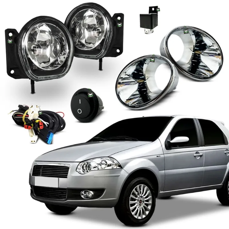 Kit Farol Auxiliar Milha Palio El 2009 2010 2011 Botao Tic Tac