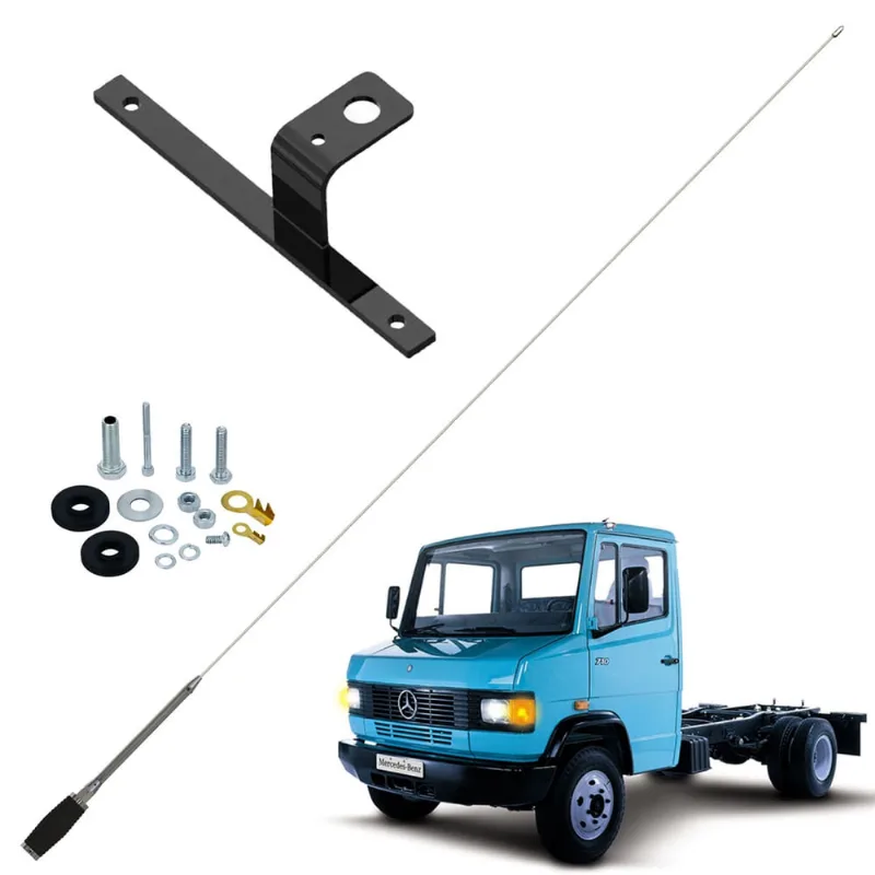 Antena Móvel Px Mini Maria Mole 1,40 Metros Alongador 15cm Mercedinho 3/4 Mb 709 710 Lado Motorista