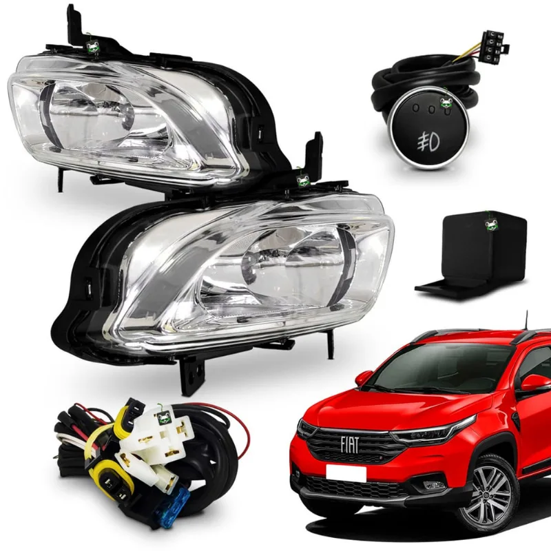 Kit Farol Auxiliar Milha Strada 2020 2021 2022 Botao Touch