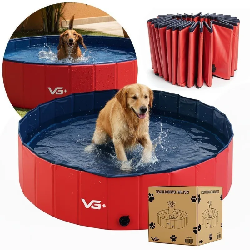 Piscina para Pets Vg Plus para Animais de Estimação Vermelho 160cm X 30cm - OUTRAS - Esporte E Lazer