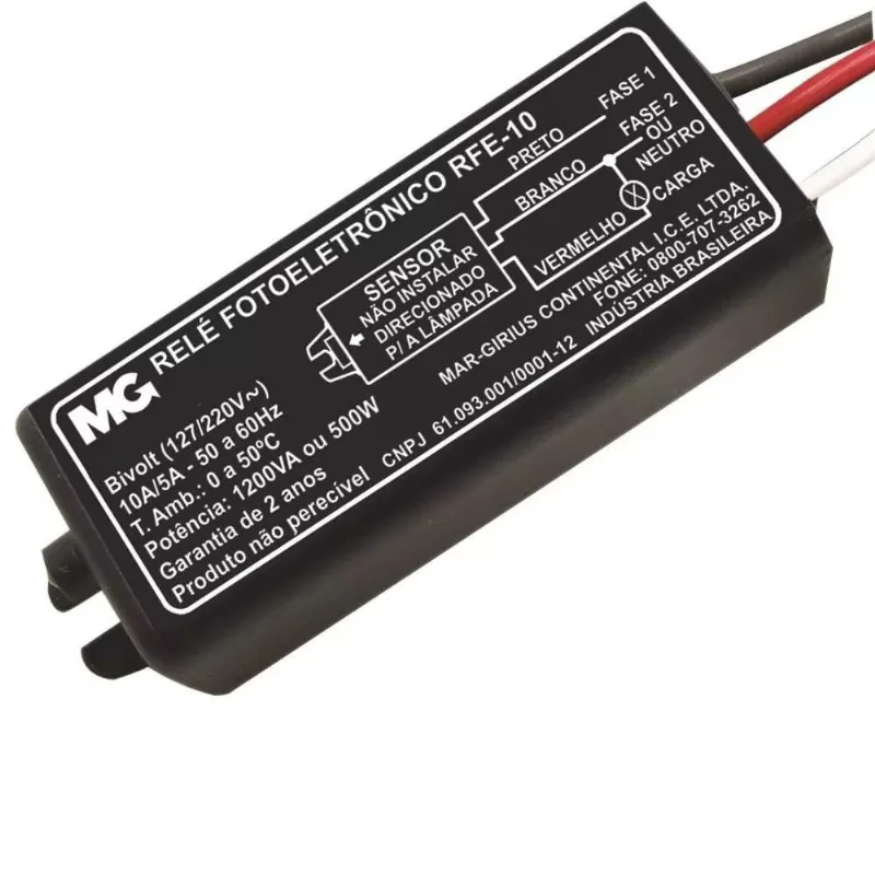 7 Rele Fotoeletronico Compacto 500w Bivolt Rfe-10 Margirius