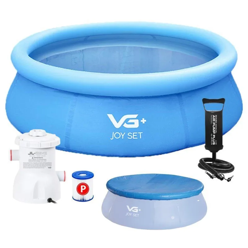 Piscina Inflável Joy Set 4760 L Circular 300 Cm Com Filtro Capa Bomba Vg Plus 110v - OUTRAS - Casa E Construção