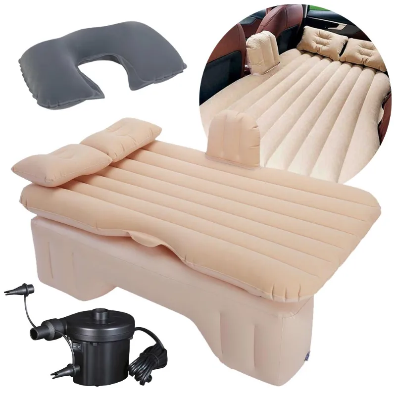 Colchão Cama Inflável Para Carro Com Bomba Elétrica E Almofada De Pescoço Vg Plus