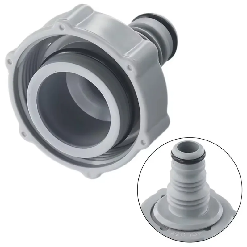 Adaptador De Mangueira 24mm Válvula De Drenagem Piscina Cinza